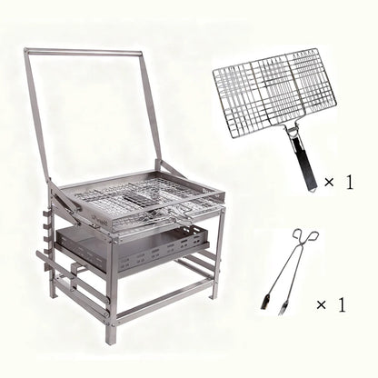 FireWave F1 — Grill Rotatif Inox Premium