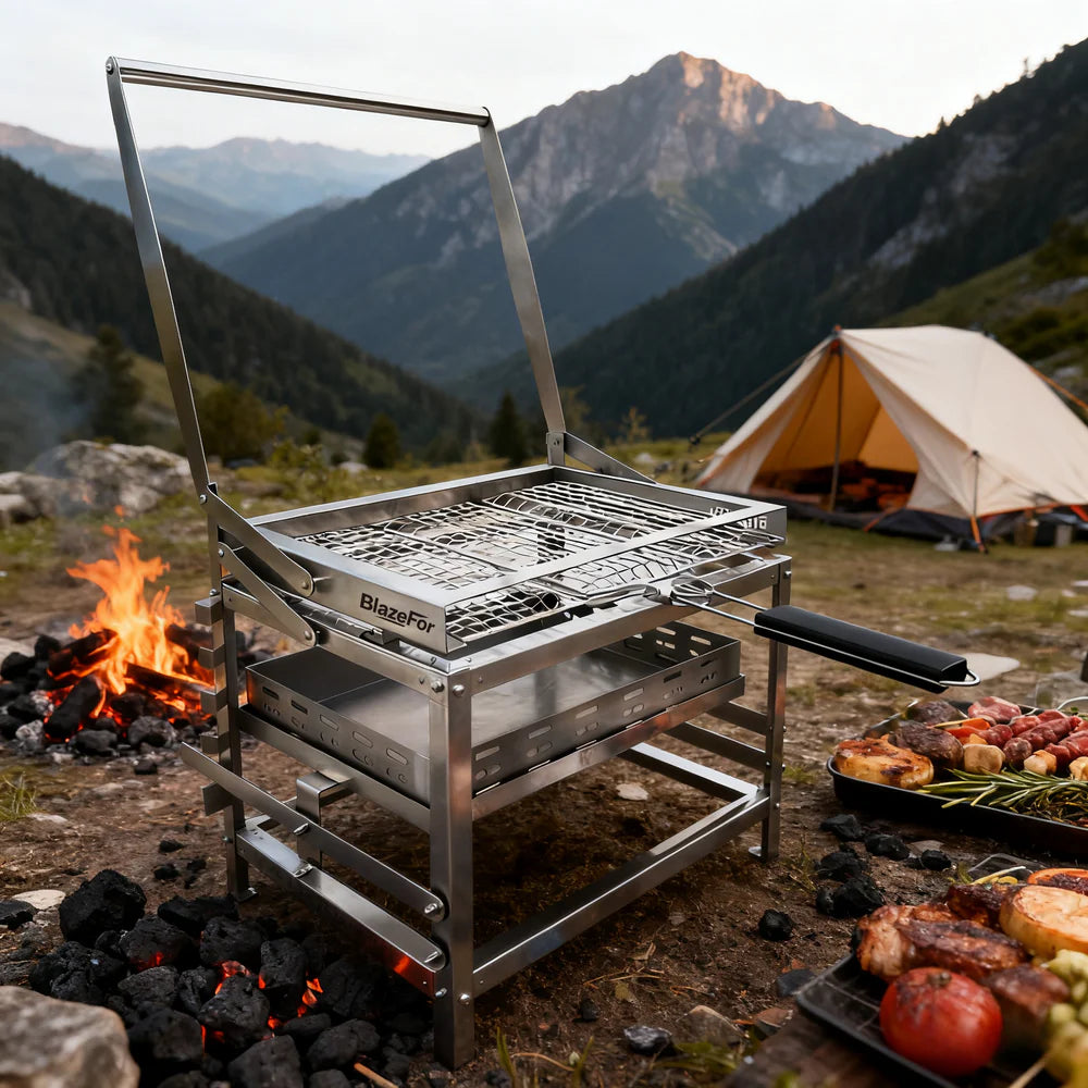 FireWave F1 — Grill Rotatif Inox Premium
